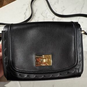 Kate Spade Black Crossbody Bag with Gold Clasp